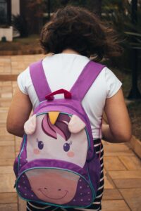 Kid with backpack