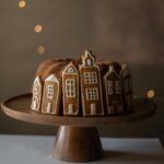 Gingerbread house with lights